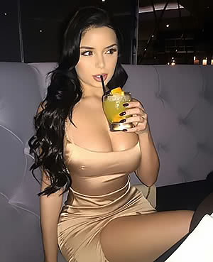 Amazing angel Demi Rose pops out wonderful boobs