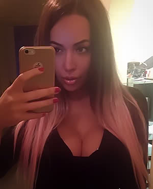 Unbelievable girl Adrienn Levai strips her huge titties