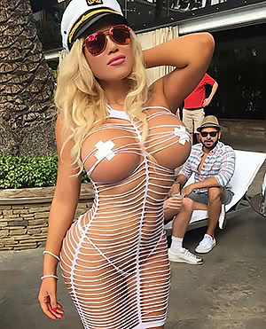Exciting Eden Levine demonstrates massive tits